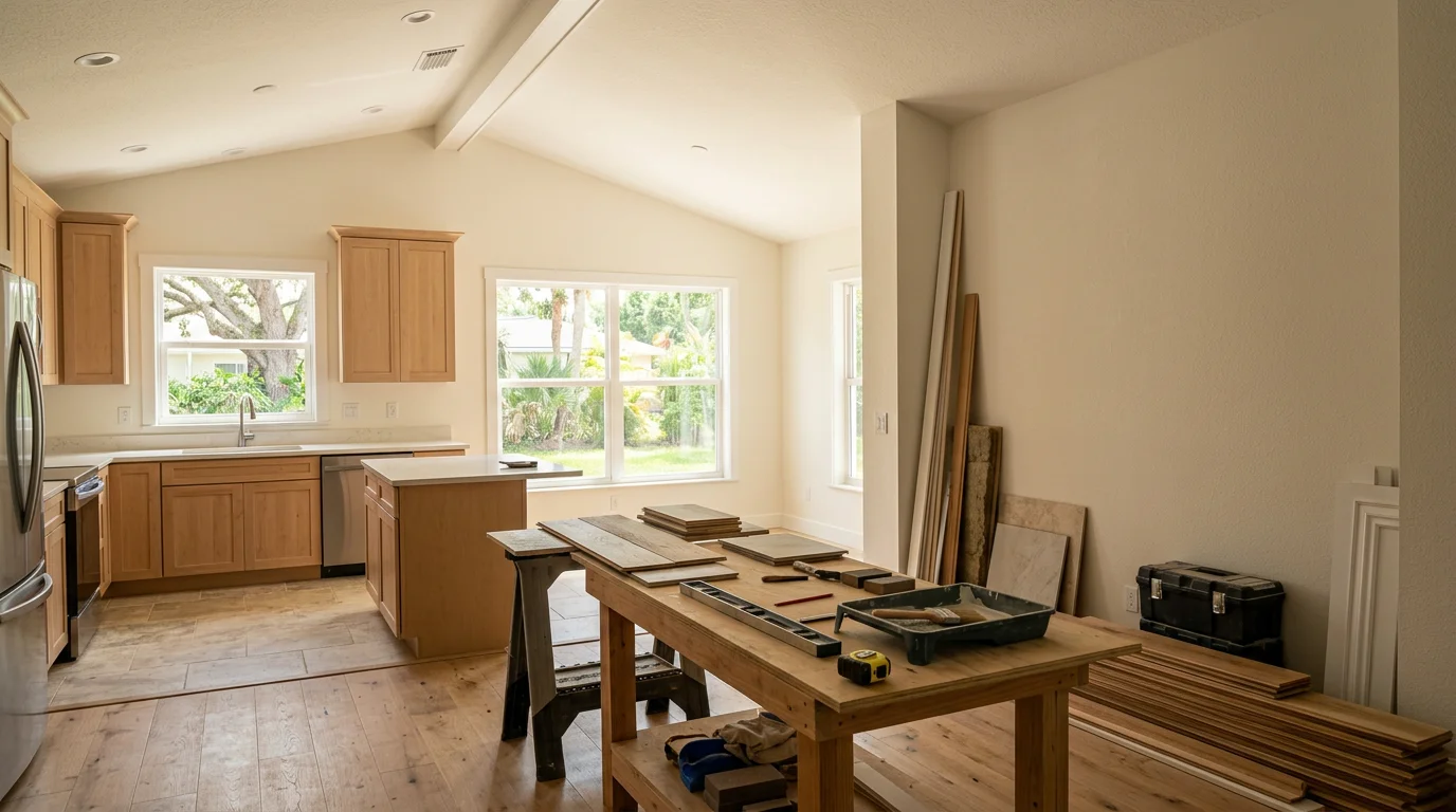 Home addition and renovation project in progress